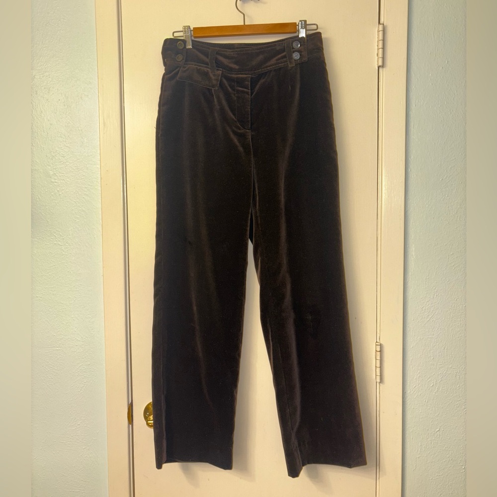 Vintage Carolina Herrera Chocolate Velvet Pants